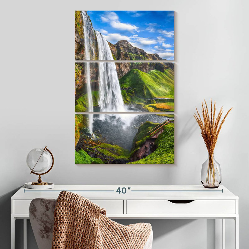 Alvord Scenic Seljalandsfoss Waterfall, H 32 po x l 20 po