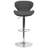 Nuttall Contemporary Vinyl Adjustable Barstool with Curved Back & Chrome Base-1713211058