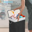 Bamboo Laundry Hamper 105l Dual Compartment Basket Removable Liner Foldable Storage Hamper With Lid-826946630