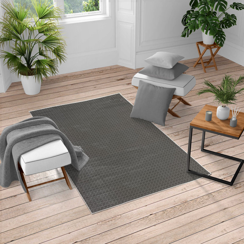 Tapis gris / gris anthracite, Rectangle 5 pi 2 po x 7 pi 6 po
