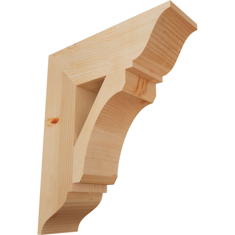 Support en bois rustique traditionnel BKTLEC01, Douglas (lisse), H 24 po x l 5,5 po x P 20 po