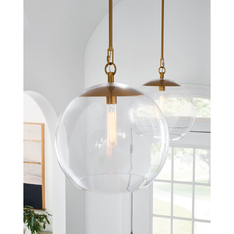 Luminaire suspendu à 1 lumière Bronsyn par Chapman & Myers, Bronze brillant