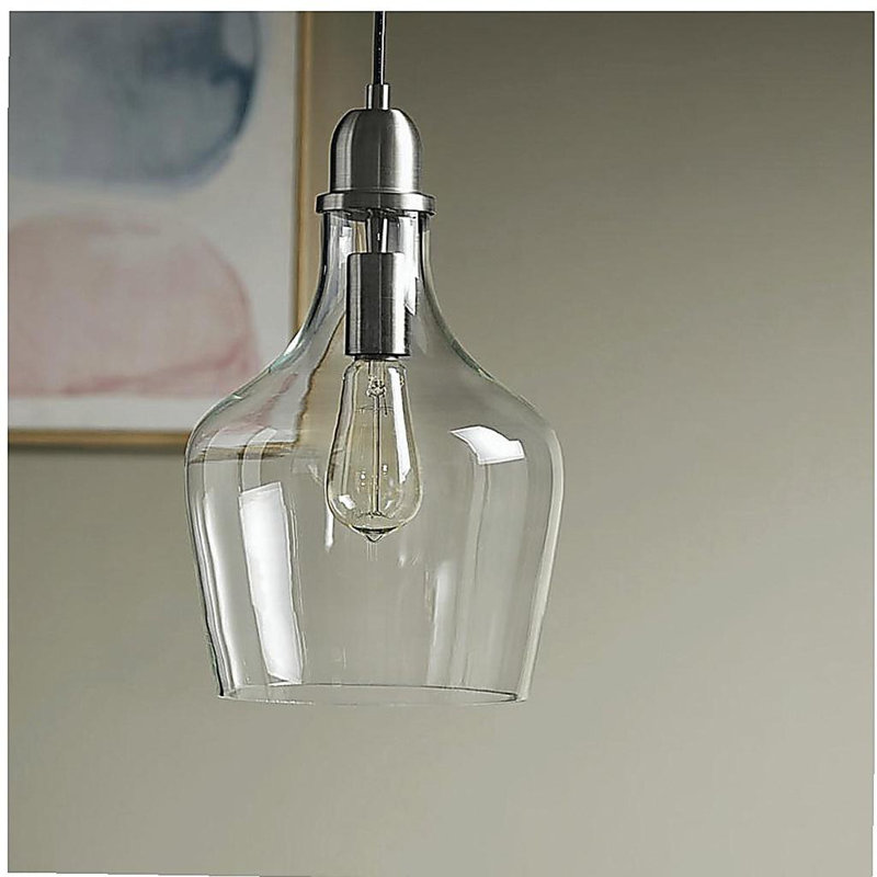 Luminaire suspendu ovale en verre, Bronze