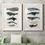 Baleine graphique I - ensemble de 2 cadres photo-966349126-966349135-1023591133