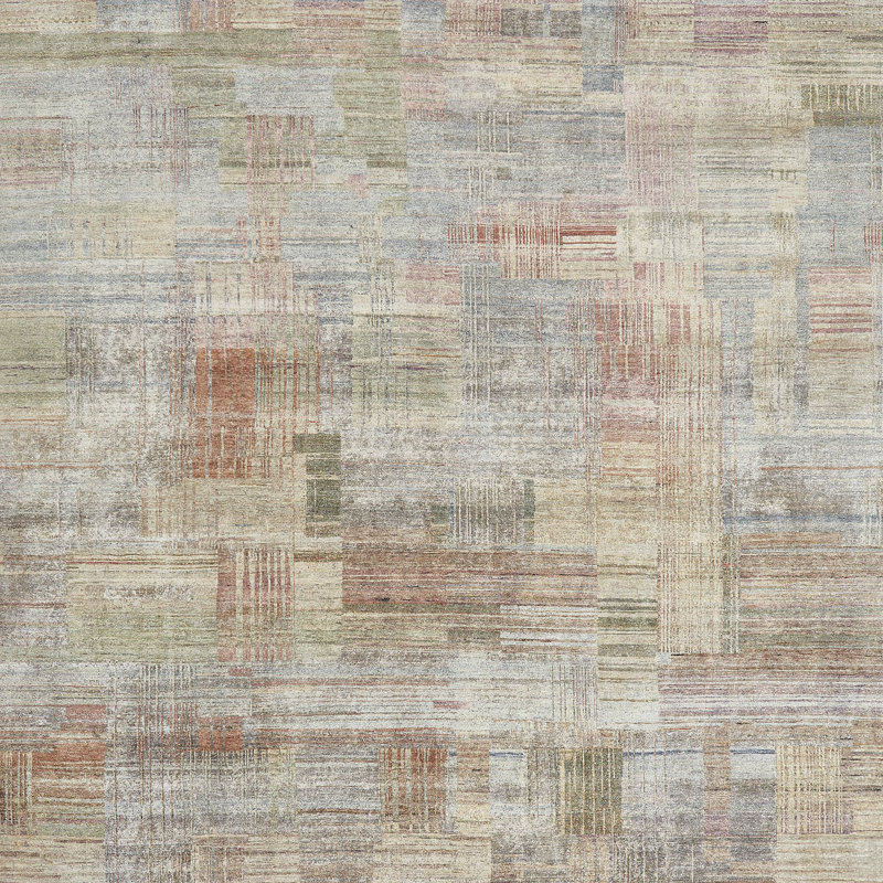 Multicolored Alchemy Transitional Wool Silk Blend Rug - 8'10"x13'3"