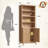 Mid-century Modern Bookcase, 70.9" Tall Storage Cabinet With Fluted Doors & Adjustable Shelves, For Living Room, Office, Kitchen-1096033416