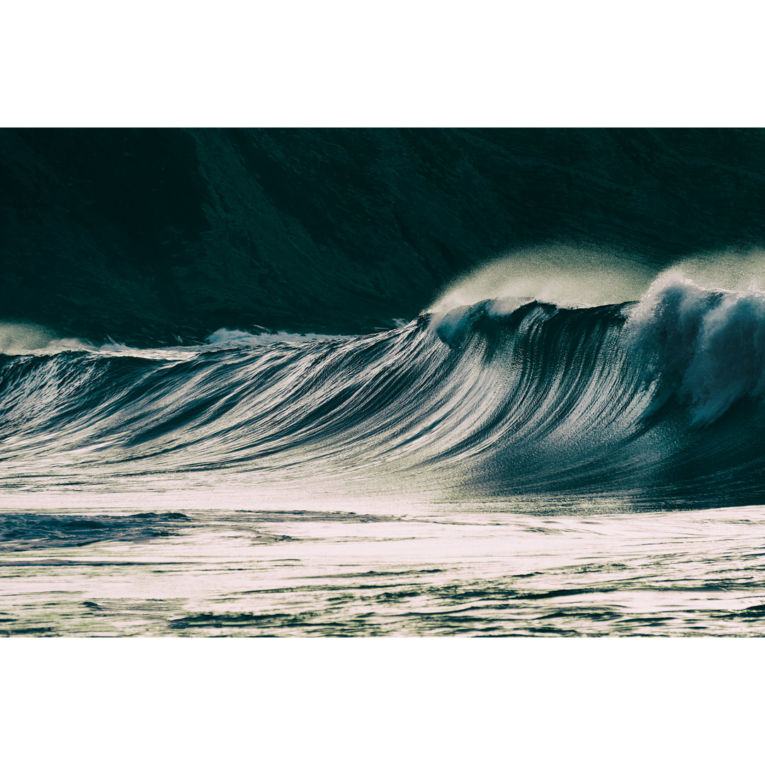 Big Wave Breaking - Wrapped Canvas Print