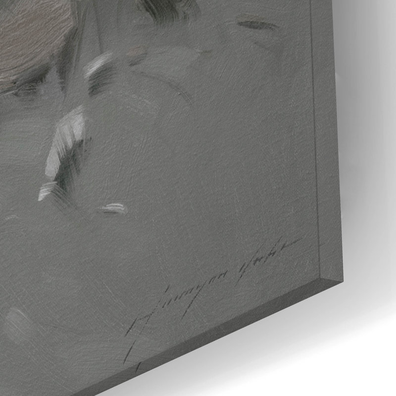 Art mural en verre Latitude Run® «Meadow B&W» par Vahe Yeremyan, H 12 po x l 16 po x P 0,13 po