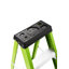Échelle en fibre de verre, escabeau à simple face pour l'isolation de construction en échelle avec une capacité de charge de 330 livres, vert