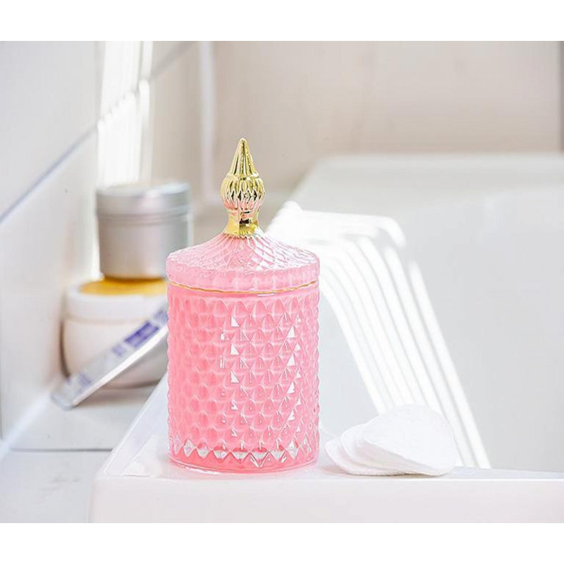 Pot couvert matelassé, Rose