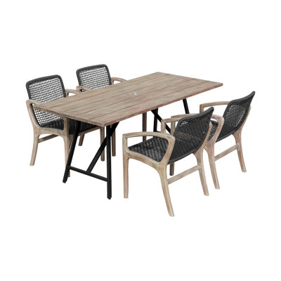 Dasinger Rectangular 4 - Person Dining Set