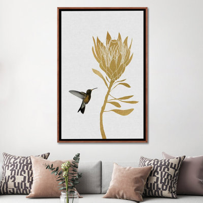 «Hummingbird and FloWer II», impression sur toile