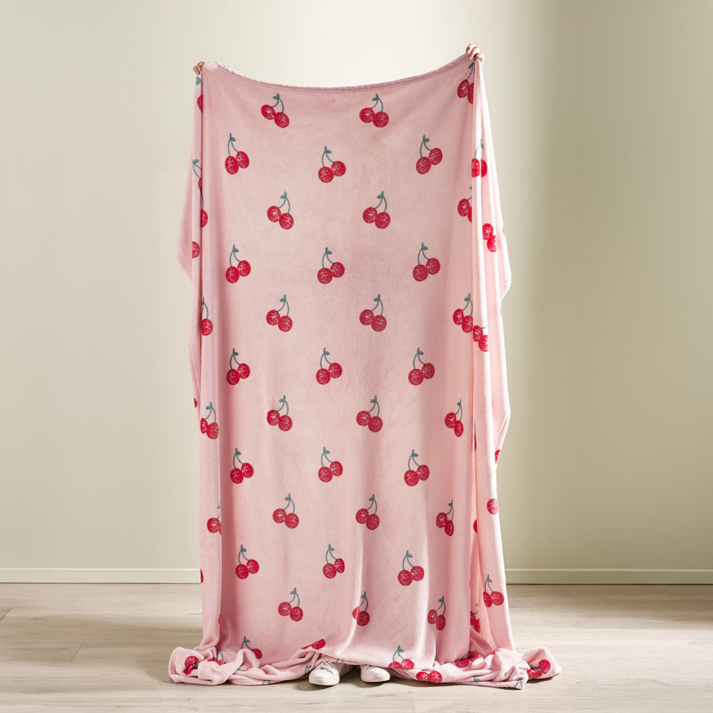 Disco Cherries Cosy Fleece Oversized Blanket Throw