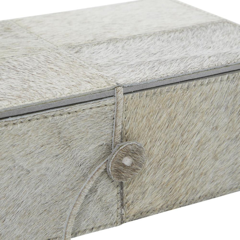 Ensemble de 2 boîtes en cuir et cuir Wafrt