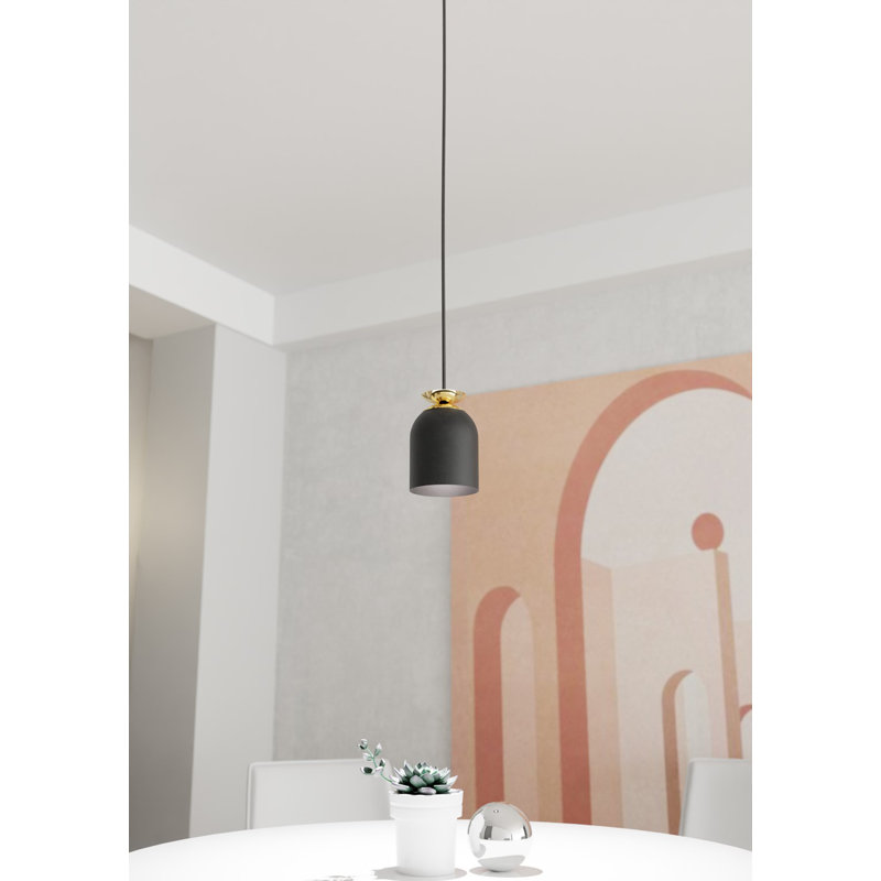 Ahalya 1 - Light Matte Black Pendant, Matte Black