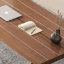 Bureau rectangulaire en bois massif noyer-109622430