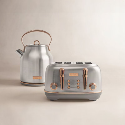 HADEN Black and Copper Toaster and Kettle Set