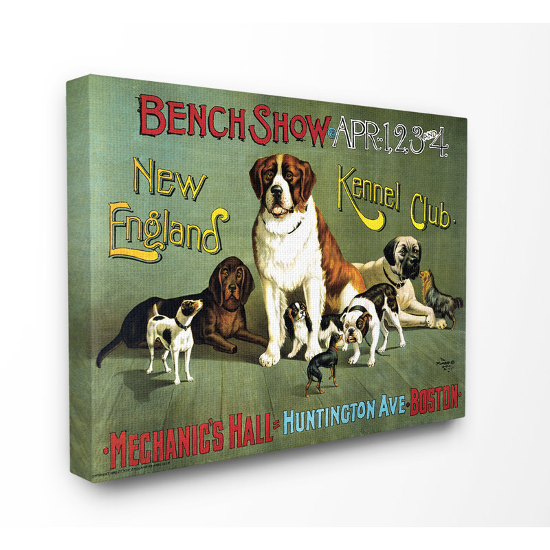 «Vintage Kennel Club», reproduction d'impression sur affiche, Toile tendue, H 16 po x l 20 po