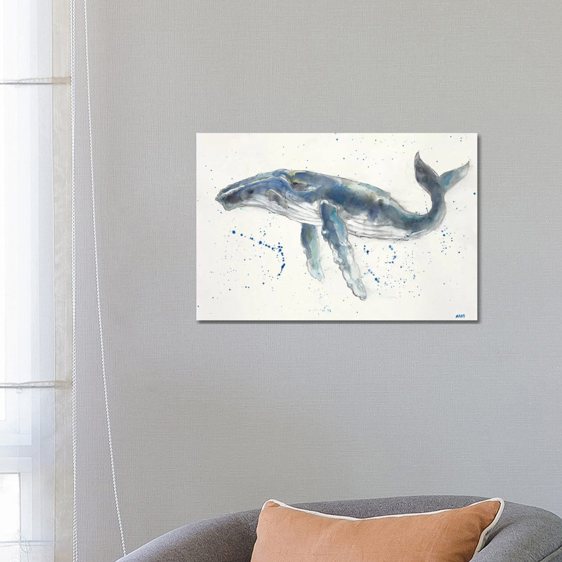 Humpback Whale by Patti Mann - Wrapped Canvas Painting, 18" H x 26" W x 1.5" D