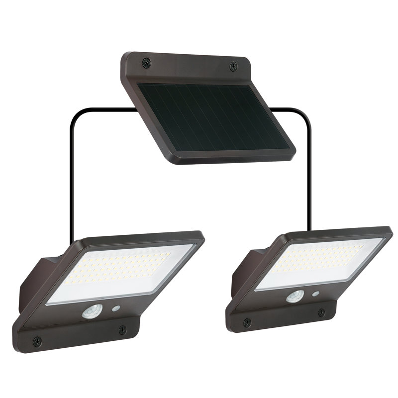 Éclairage de sécurité solaire à double tête 1500 lumens