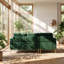 Canapé modulaire en velours 3 places l 101 po x P 51,6 po x H 33 po Emerald