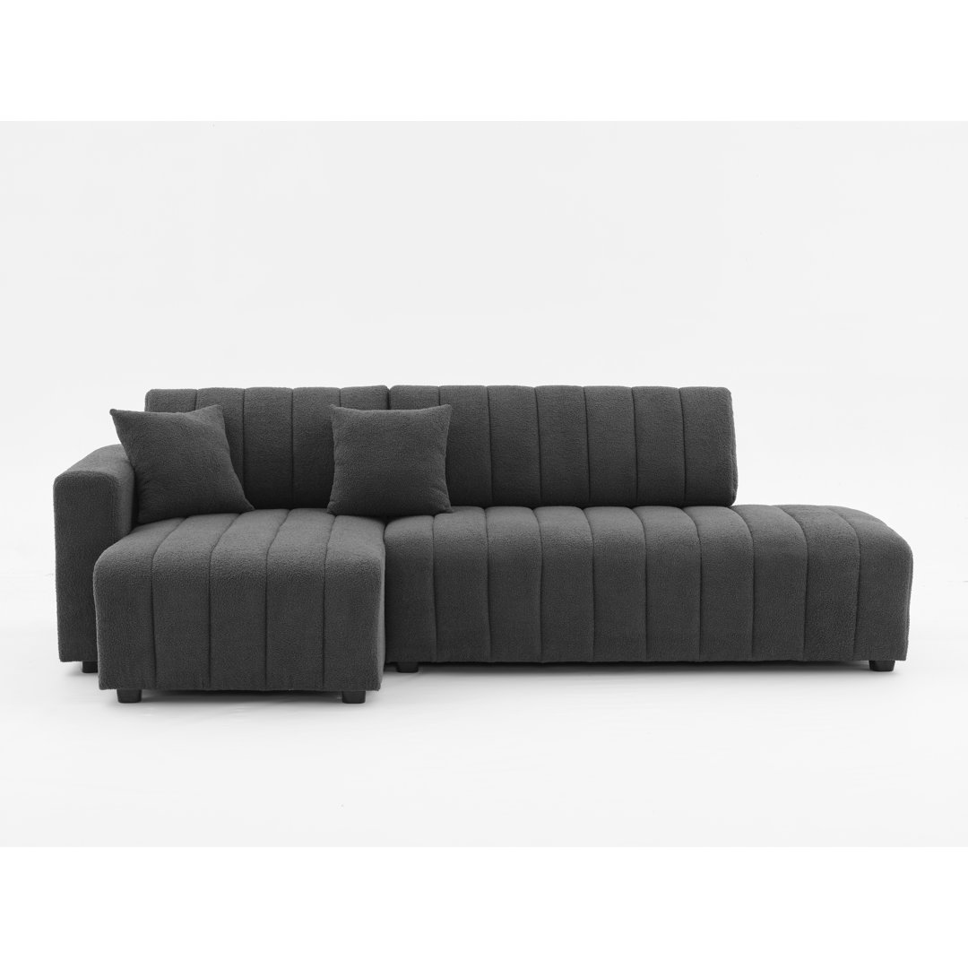Nargis Lamb Wool Sectional Sofa With Chaise Ivy Bronx Body 