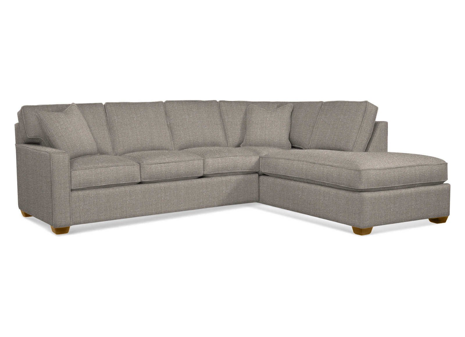 Ellora Upholstered Chaise L-Sectional, Havana, Right Hand Facing, Brown Geometric, 0456-33