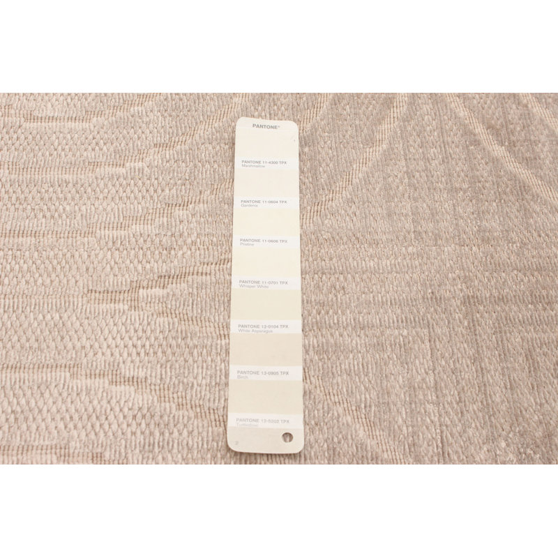 Tapis géométrique beige noué à la main
