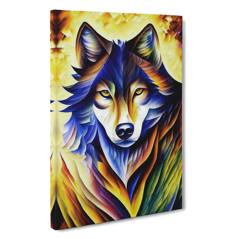 Wolf Portrait No.4 - Wrapped Canvas, 60cm H x 40cm W x 3cm D