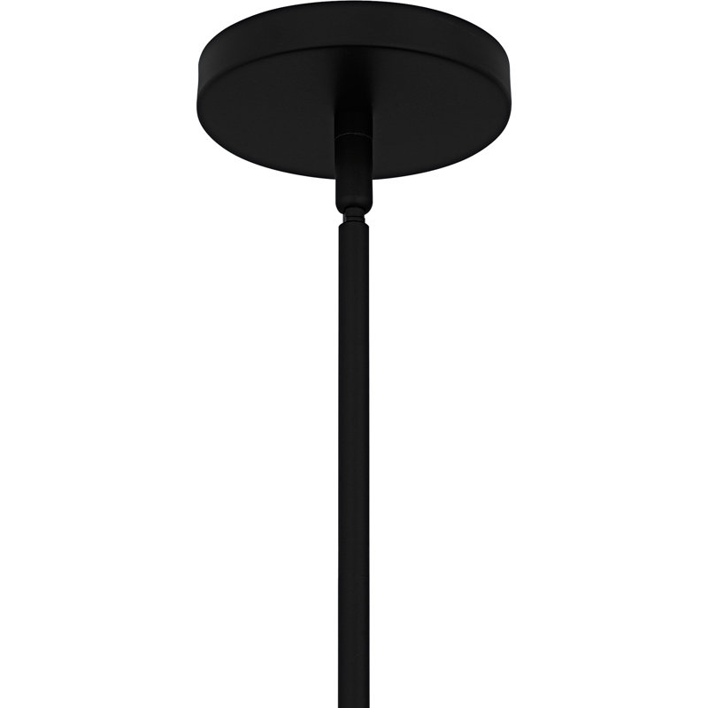 Frankie Matte Black Pendant, 11.5" H x 12" W x 12" D, 3