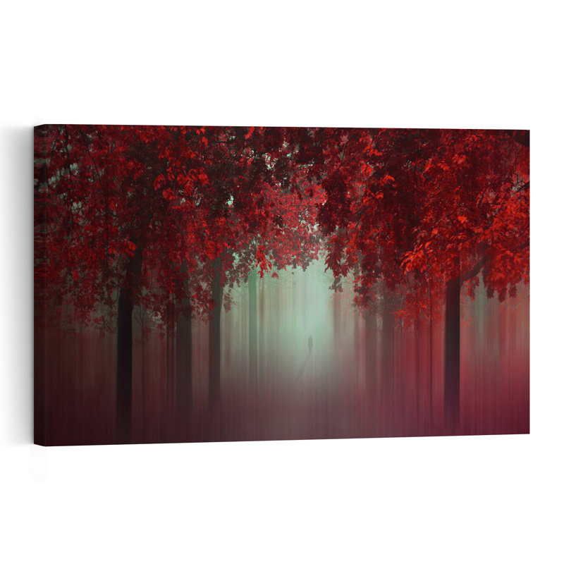 Vibrant Autumn Forest Walk Dreamy, H 32 po x l 48 po