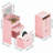Dressing Table and Stool, 3-in-1 Multifunctional Dressing Table Set, Featuring Three-color Lighting Modes, HD Mirror, Two Sliding Drawers, and a Hidden Storage Stool-1619251650