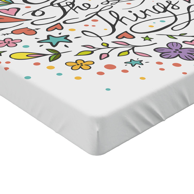 Multicolore ensemble de draps-housse Ambesonne Saying, Drap-housse pour très grand lit californien