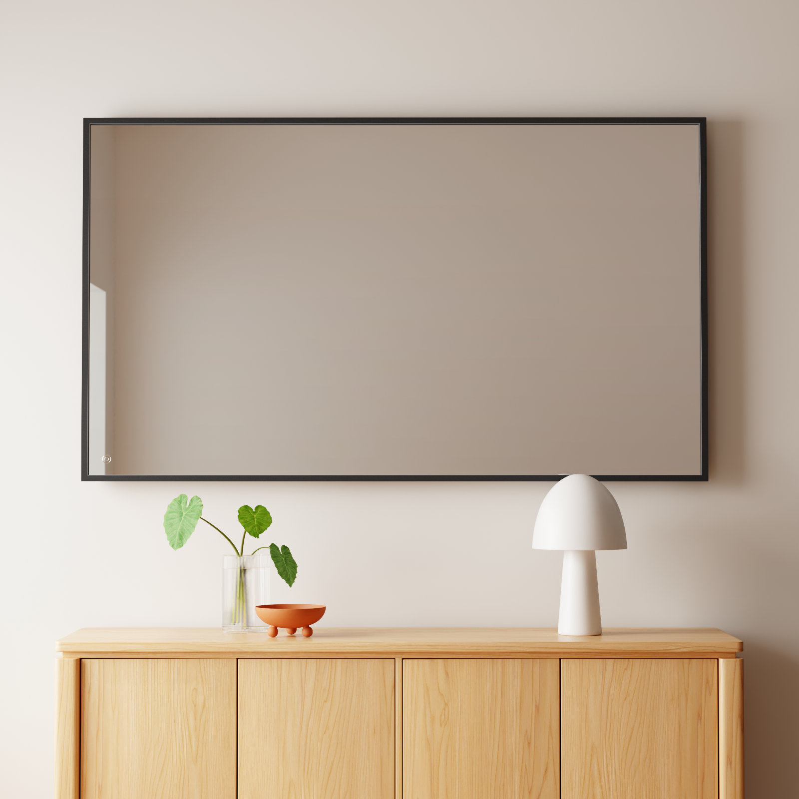 Piche Aluminium Mirror, 42" x 72", Black