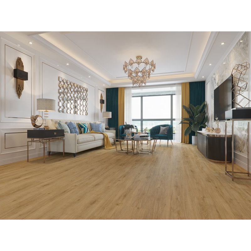 Lions Floor Bambino SPC Collection, Toy Block  7" x 48" Waterproof Luxury Vinyl Plank Flooring | Uniclic® Locking System, FloorScore Certified |  Medium Tan | 1 Box = 23.64 Sq. Ft. | Most Rooms Need 30+ Boxes