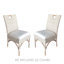 Chaise d'appoint Dareese en blanc délavé-686113024