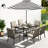 Calluna Willesden Rectangular Aluminum Dining Set with Cushions-586037046-586037049