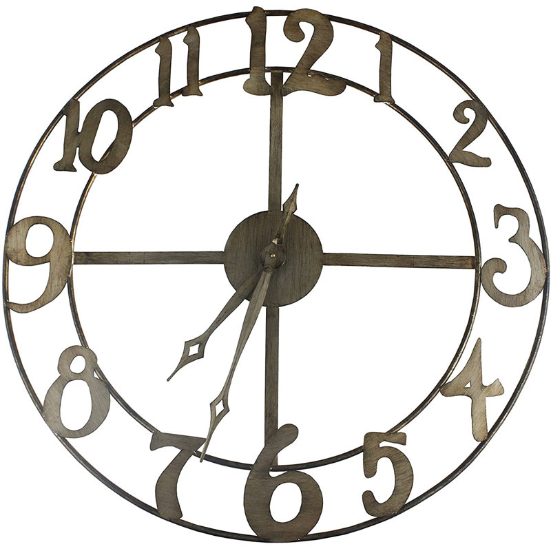 Très grande horloge murale 34 po