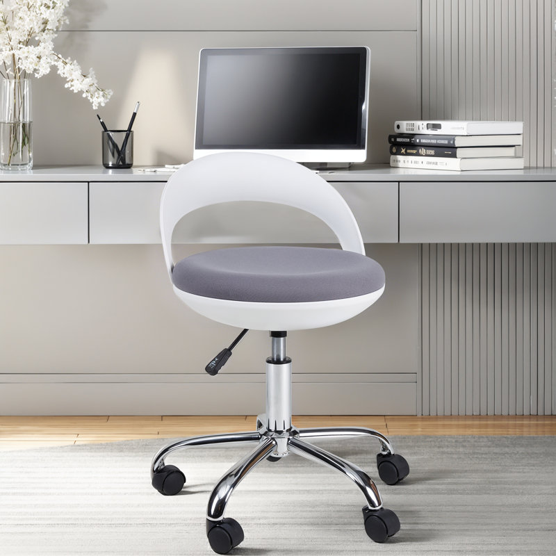 Erinique Backed Adjustable Height Industrial Stool