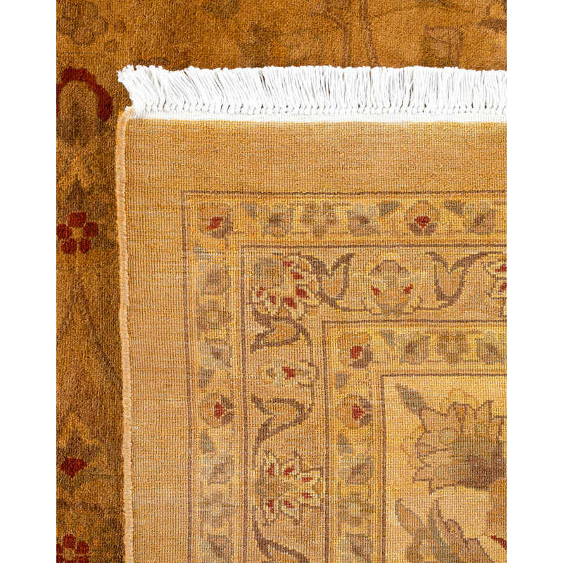 One-of-a-Kind 18' 2" X 12' 1" 2000s Wool Area Rug in Yellow
