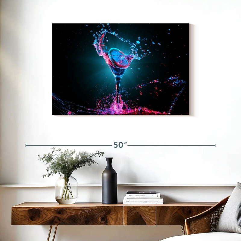 Yarlin Neon Cocktail, 24" H x 36" W