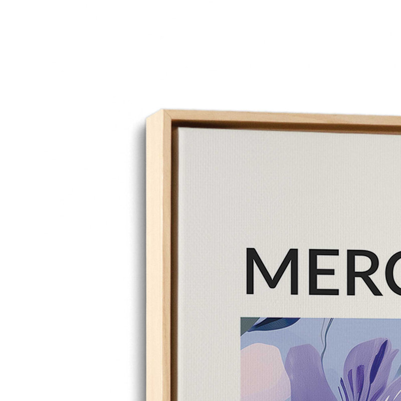 Impression sur toile, "Marché aux fleurs", H 36,75 po x l 24,75 po, Érable américain, Cadre flottant en chrome poli