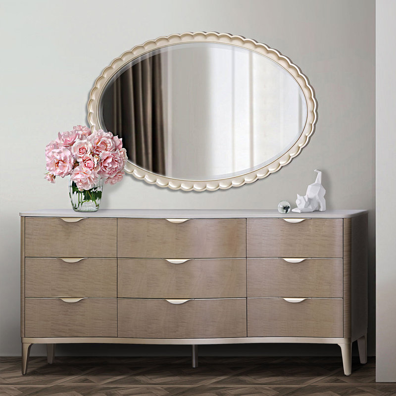 Commode double à 9 tiroirs avec miroir Malibu Crest