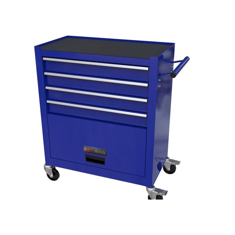 Boîte à outils 24,4 po, bleu. Rangement en métal pour atelier, garage, magasin.