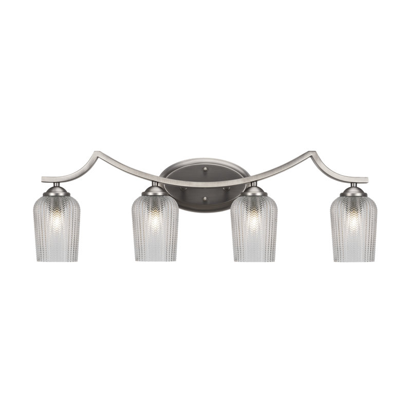 Zilo 4 Light Bath Bar, Clear, Graphite