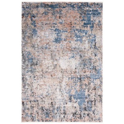Tapis bleu / rouille