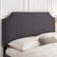 Lit double en velours luxueux avec tête de lit festonnée et garniture cloutée, cadre de lit à tête de lit réglable, anthracite-65862799-65862793
