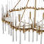 8 - Light Glass/Steel Chandelier