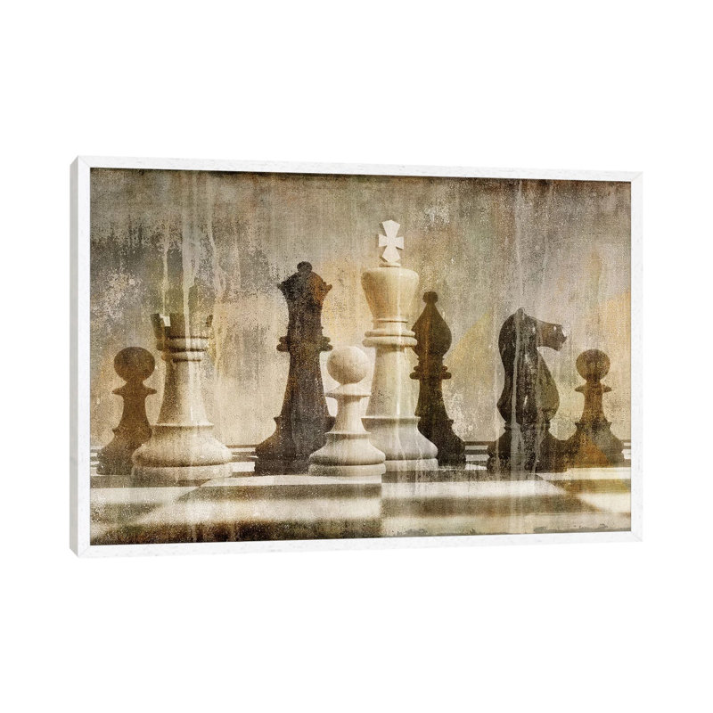 Chess by Russell Brennan - Print on Canvas, 101.6 cm H x 66.04 cm W, White Floater Framed
