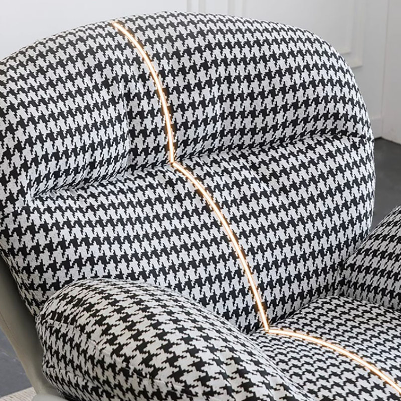 Chaise berçante simple en treillis simple, Blanc cassé